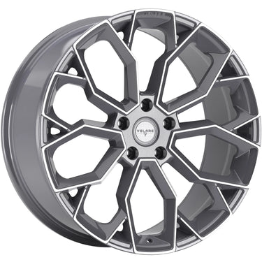 22 INCH VELARE VLR15 PLATINUM GREY POLISHED ALLOY WHEEL (Set of 4)